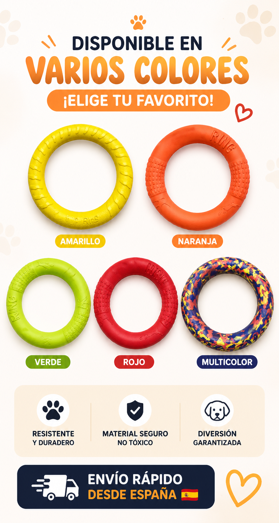 Anillo Volador Interactivo para Perros