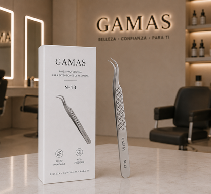 Pinza Profesional para Extensiones de Pestañas GAMAS