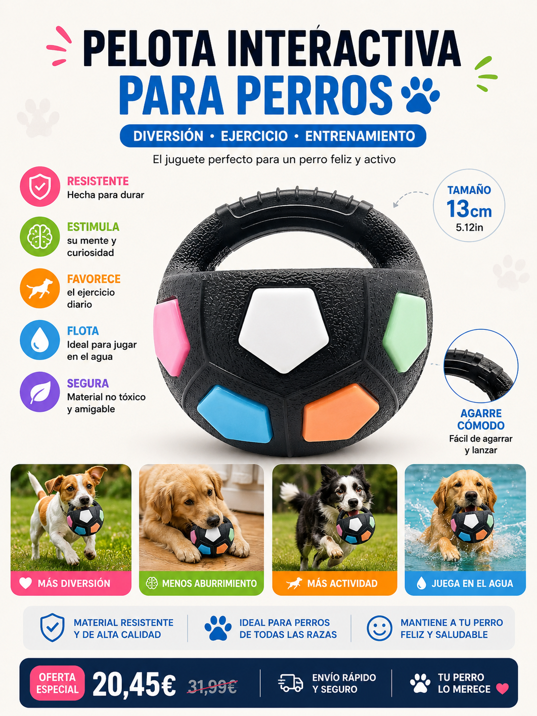 Interactive Dog Training Ball
